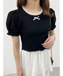 PHILLY | 【PHILLY】パフスリーブコンパクトリブトップス(Tシャツ/カットソー)