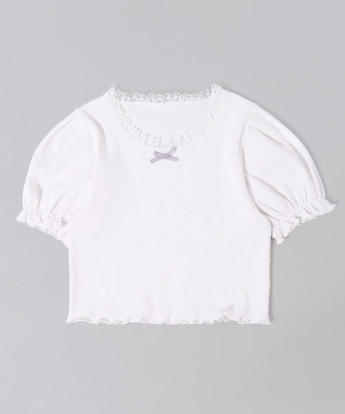 PHILLY（フィリー）の「【PHILLY】パフスリーブコンパクトリブトップス（Tシャツ/カットソー・レディース・グレー/ブラック/ホワイト・FREE）」の10枚目の写真