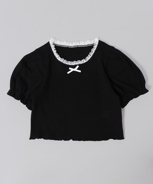 PHILLY（フィリー）の「【PHILLY】パフスリーブコンパクトリブトップス（Tシャツ/カットソー・レディース・グレー/ブラック/ホワイト・FREE）」の11枚目の写真