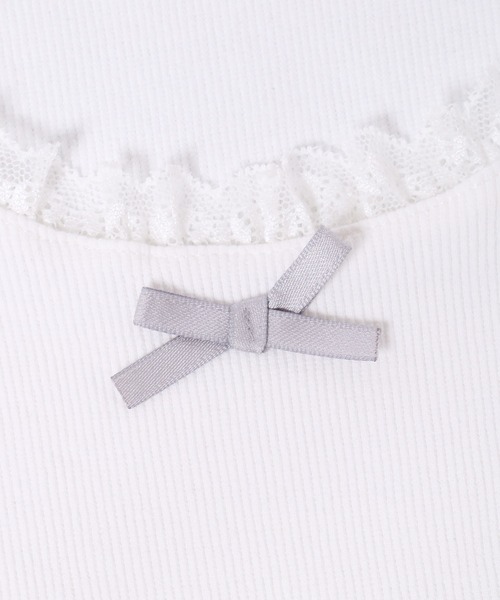 PHILLY（フィリー）の「【PHILLY】パフスリーブコンパクトリブトップス（Tシャツ/カットソー・レディース・グレー/ブラック/ホワイト・FREE）」の4枚目の写真