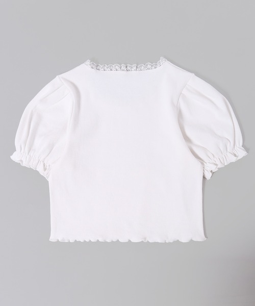 PHILLY（フィリー）の「【PHILLY】パフスリーブコンパクトリブトップス（Tシャツ/カットソー・レディース・グレー/ブラック/ホワイト・FREE）」の7枚目の写真