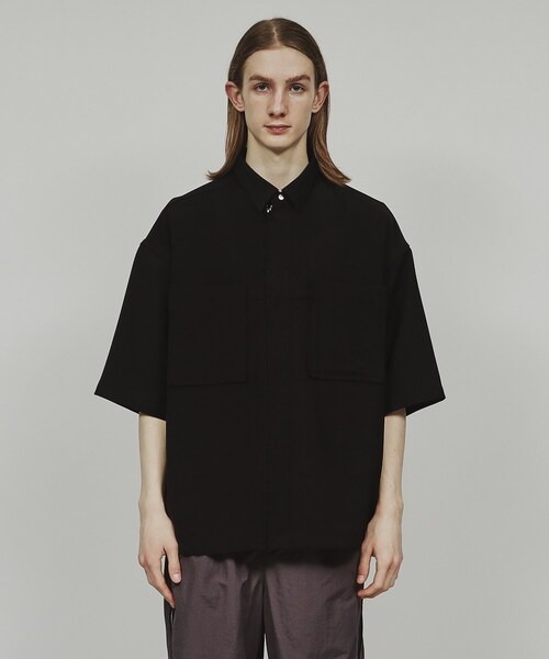 tk.TAKEO KIKUCHI（ティーケータケオキクチ）の「◆ジップバルーンシャツ（シャツ/ブラウス・メンズ・ダークグレー/ブラック・03/02）」の4枚目の写真