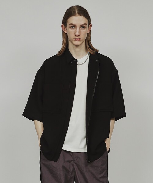 tk.TAKEO KIKUCHI（ティーケータケオキクチ）の「◆ジップバルーンシャツ（シャツ/ブラウス・メンズ・ダークグレー/ブラック・03/02）」の19枚目の写真