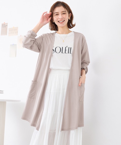 Viola e Viola(ヴィオラエヴィオラ)の「ひんやり冷感カーディガン ロング(カーディガン/ボレロ・レディース・ダークラベンダー/グレイッシュブルー/ネイビー/ライトグレー/ダークネイビー・LL/M/L/3L)」の10枚目の写真