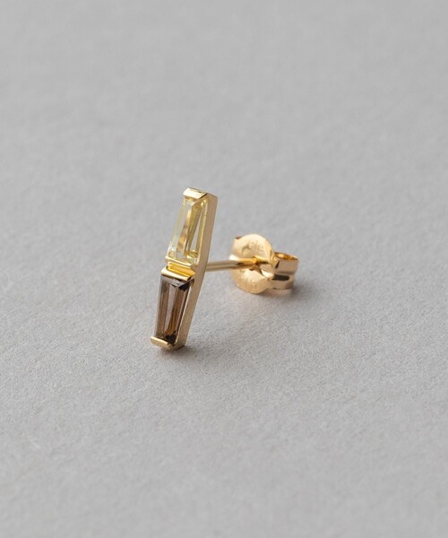 ete（エテ）の「○[レクラン] K18YG ナチュラルストーン ピアス