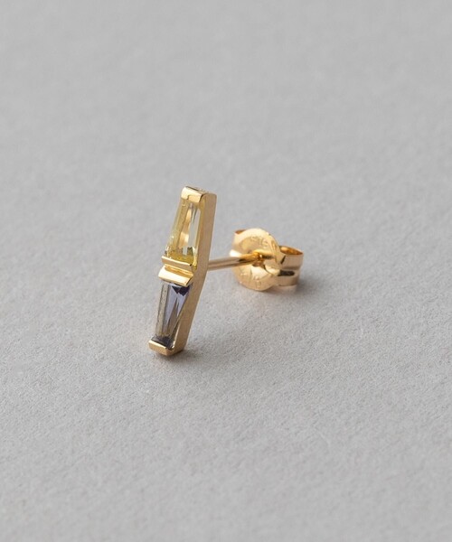 ete（エテ）の「○[レクラン] K18YG ナチュラルストーン ピアス