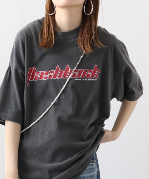 MODISH GAZE(モディシュガゼ)の「MODISH GAZE flashback ピグメントTシャツ(Tシャツ/カットソー・メンズ・ネイビー/スミクロ/アイボリー・F)」の3枚目の写真