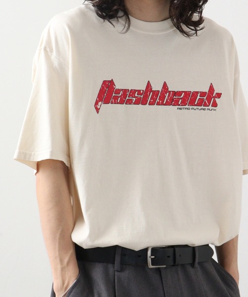 MODISH GAZE(モディシュガゼ)の「MODISH GAZE flashback ピグメントTシャツ(Tシャツ/カットソー・メンズ・ネイビー/スミクロ/アイボリー・F)」の2枚目の写真