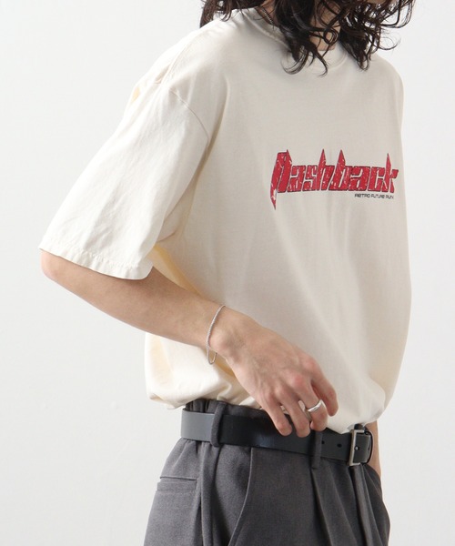 MODISH GAZE(モディシュガゼ)の「MODISH GAZE flashback ピグメントTシャツ(Tシャツ/カットソー・メンズ・ネイビー/スミクロ/アイボリー・F)」の7枚目の写真