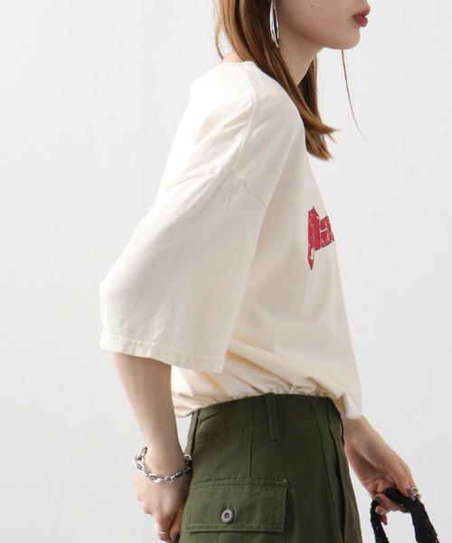 MODISH GAZE(モディシュガゼ)の「MODISH GAZE flashback ピグメントTシャツ(Tシャツ/カットソー・メンズ・ネイビー/スミクロ/アイボリー・F)」の12枚目の写真
