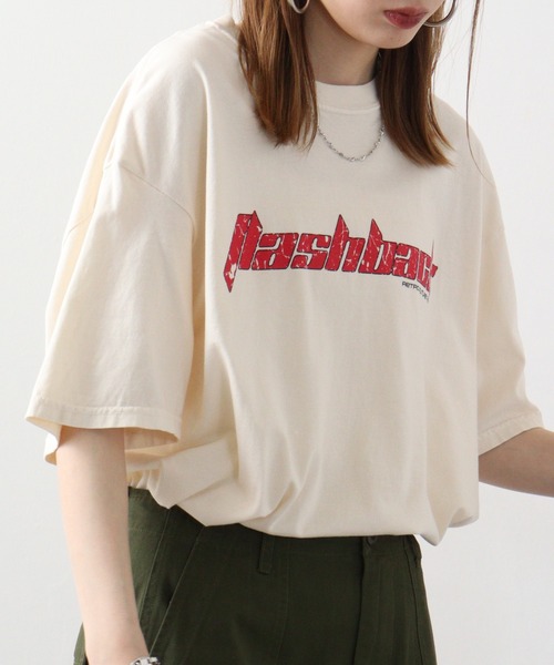 MODISH GAZE(モディシュガゼ)の「MODISH GAZE flashback ピグメントTシャツ(Tシャツ/カットソー・メンズ・ネイビー/スミクロ/アイボリー・F)」の9枚目の写真