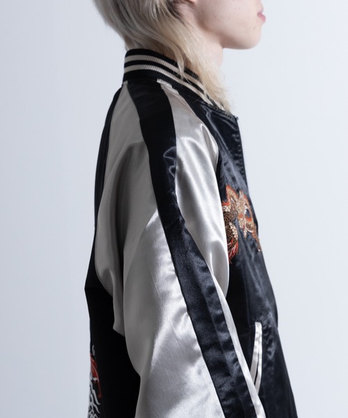 NYLAUS（ナイラス）の「龍/虎 刺繍 サテンスカジャン（スカジャン・メンズ・ブルー系1/ブラック系1/ブラック系2/レッド系1・M/L/LL）」の21枚目の写真