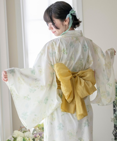 Catherine Cottage（キャサリンコテージ）の「2WAYセパレート浴衣セット（lady's）（浴衣・レディース・ネイビー系1/ブラック/ライトブルー/ライトピンク/ブルー系1/ネイビー系2/ホワイト系4/グリーン系4/ネイビー系3/ブルー系3/ブルー系4/ピンク系3/ピンク系4/ホワイト×ブルー/ブルー × パープル/ネイビー系5/ブルー系6/ピンク系6/オレンジ系6/ピンク系5/ブルー系5/グリーン系6/モーブ系6・FREE）」の5枚目の写真