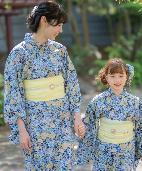 Catherine Cottage（キャサリンコテージ）の「2WAYセパレート浴衣セット（lady's）（浴衣・レディース・ネイビー系1/ブラック/ライトブルー/ライトピンク/ブルー系1/ネイビー系2/ホワイト系4/グリーン系4/ネイビー系3/ブルー系3/ブルー系4/ピンク系3/ピンク系4/ホワイト×ブルー/ブルー × パープル/ネイビー系5/ブルー系6/ピンク系6/オレンジ系6/ピンク系5/ブルー系5/グリーン系6/モーブ系6・FREE）」の10枚目の写真