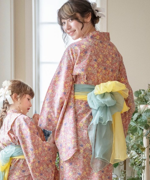 Catherine Cottage（キャサリンコテージ）の「2WAYセパレート浴衣セット（lady's）（浴衣・レディース・ネイビー系1/ブラック/ライトブルー/ライトピンク/ブルー系1/ネイビー系2/ホワイト系4/グリーン系4/ネイビー系3/ブルー系3/ブルー系4/ピンク系3/ピンク系4/ホワイト×ブルー/ブルー × パープル/ネイビー系5/ブルー系6/ピンク系6/オレンジ系6/ピンク系5/ブルー系5/グリーン系6/モーブ系6・FREE）」の20枚目の写真