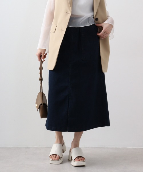 【セール】atONE ウエストリブベイカーデニムスカート(デニムスカート)|atONE(アットワン) 【セール】atONE ウエストリブベイカーデニムスカート(デニムスカート)|atONE(アットワン)