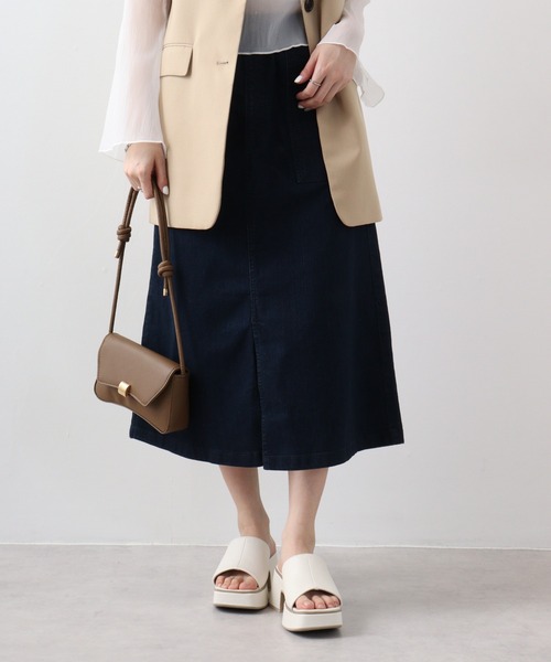 【セール】atONE ウエストリブベイカーデニムスカート(デニムスカート)|atONE(アットワン) 【セール】atONE ウエストリブベイカーデニムスカート(デニムスカート)|atONE(アットワン)