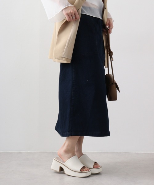 【セール】atONE ウエストリブベイカーデニムスカート(デニムスカート)|atONE(アットワン) 【セール】atONE ウエストリブベイカーデニムスカート(デニムスカート)|atONE(アットワン)