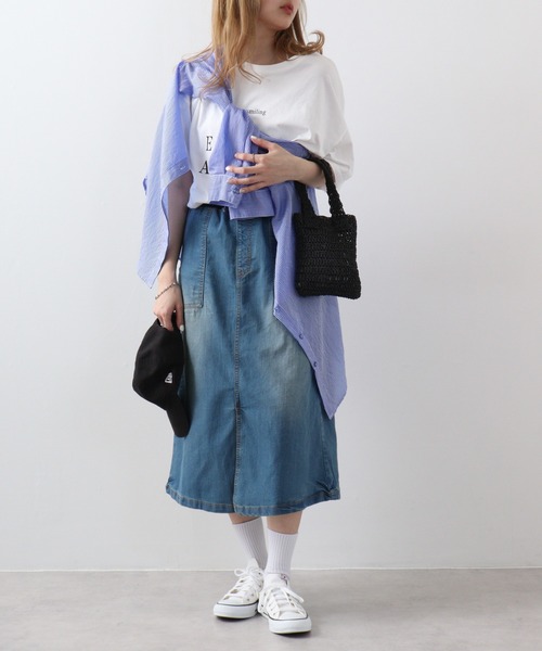 【セール】atONE ウエストリブベイカーデニムスカート(デニムスカート)|atONE(アットワン) 【セール】atONE ウエストリブベイカーデニムスカート(デニムスカート)|atONE(アットワン)