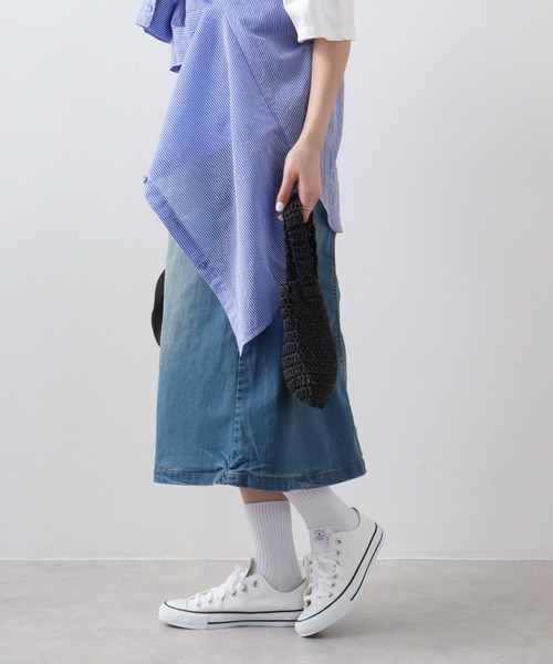 【セール】atONE ウエストリブベイカーデニムスカート(デニムスカート)|atONE(アットワン) 【セール】atONE ウエストリブベイカーデニムスカート(デニムスカート)|atONE(アットワン)
