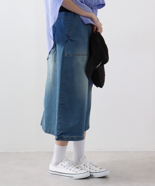 【セール】atONE ウエストリブベイカーデニムスカート(デニムスカート)|atONE(アットワン) 【セール】atONE ウエストリブベイカーデニムスカート(デニムスカート)|atONE(アットワン)