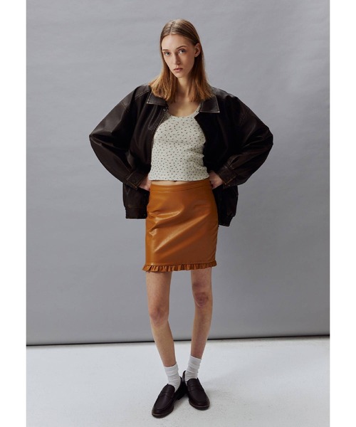 LADY VOLUME（レディーボリューム）の「Lady Volume／004レザー ジャケット  2116605（ブルゾン・レディース・ブラック/ブラウン/キャメル・FREE）」の16枚目の写真