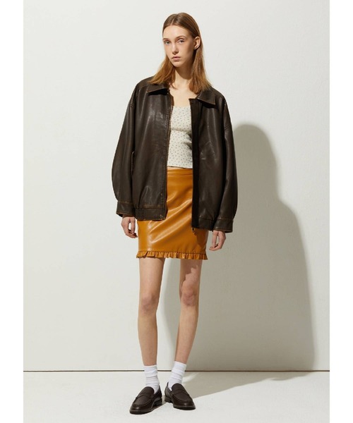 LADY VOLUME（レディーボリューム）の「Lady Volume／004レザー ジャケット  2116605（ブルゾン・レディース・ブラック/ブラウン/キャメル・FREE）」の13枚目の写真