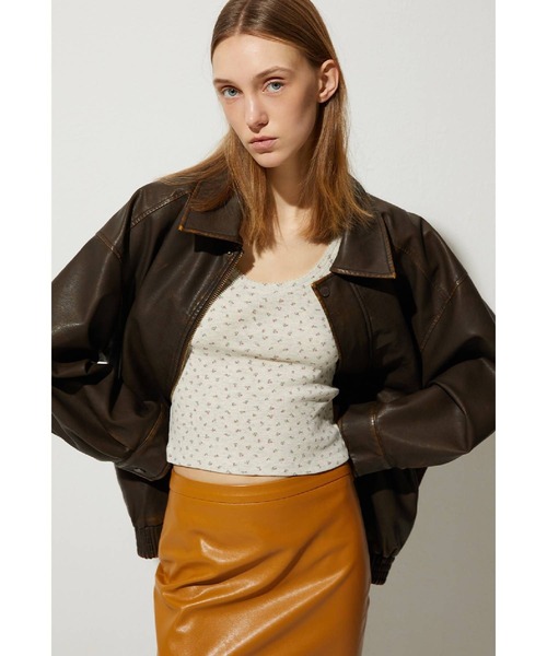 LADY VOLUME（レディーボリューム）の「Lady Volume／004レザー ジャケット  2116605（ブルゾン・レディース・ブラック/ブラウン/キャメル・FREE）」の8枚目の写真