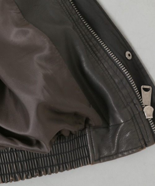 LADY VOLUME（レディーボリューム）の「Lady Volume／004レザー ジャケット  2116605（ブルゾン・レディース・ブラック/ブラウン/キャメル・FREE）」の21枚目の写真