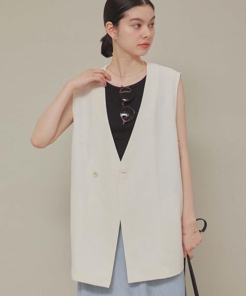 ROPE' PICNIC（ロペピクニック）の「オーバージレ（ベスト・レディース・キナリ/チャコールグレー・38）」の2枚目の写真