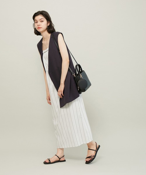 ROPE' PICNIC（ロペピクニック）の「オーバージレ（ベスト・レディース・キナリ/チャコールグレー・38）」の5枚目の写真