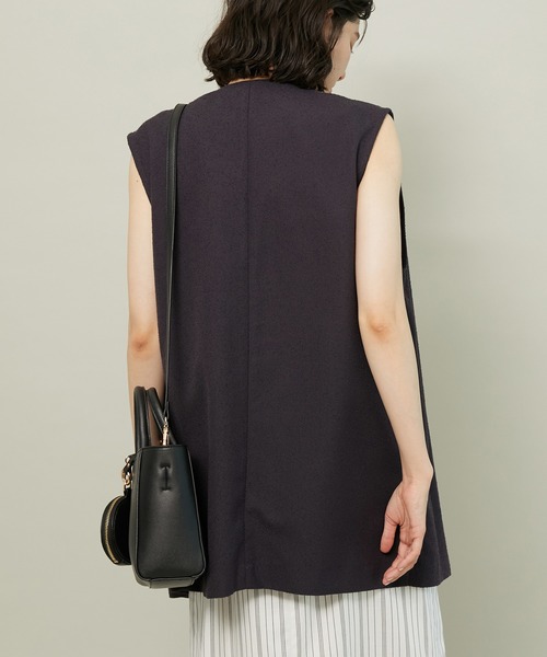 ROPE' PICNIC（ロペピクニック）の「オーバージレ（ベスト・レディース・キナリ/チャコールグレー・38）」の7枚目の写真