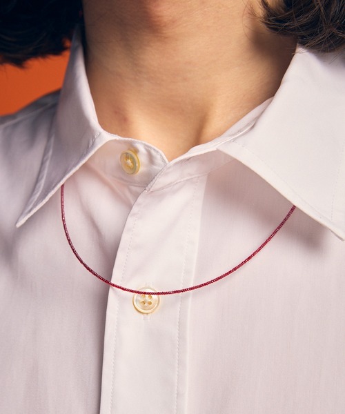 MAISON SPECIAL（メゾンスペシャル）の「《UNISEX》【Mountain People x MAISON SPECIAL】Dead Stock Beads Necklace/デッドストックビーズネックレス【MAISON SPECIAL/メゾンスペシャル】（ネックレス・メンズ・ターコイズブルー/グレー/オフホワイト/ブラック/ブロンズ/レッド/パープル/シルバー・FREE）」の6枚目の写真