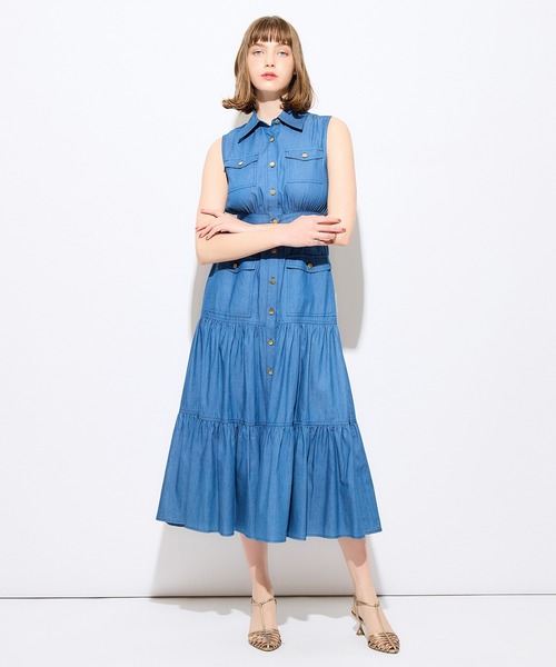 DEICY（デイシー）の「デニムティアードワンピース（ワンピース・レディース・インディゴブルー/ブルー系その他・FREE）」の13枚目の写真