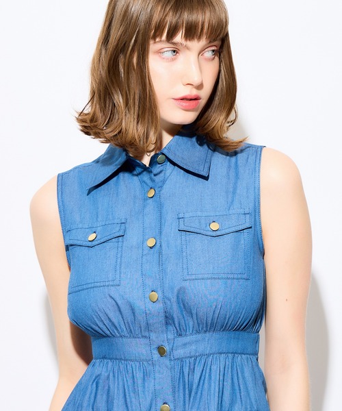 DEICY（デイシー）の「デニムティアードワンピース（ワンピース・レディース・インディゴブルー/ブルー系その他・FREE）」の18枚目の写真