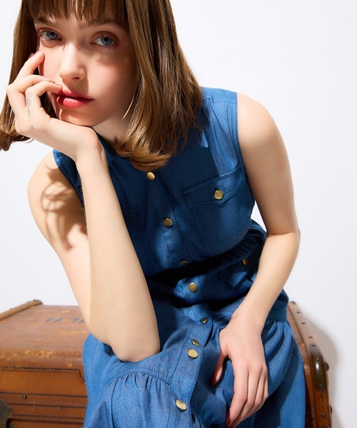 DEICY（デイシー）の「デニムティアードワンピース（ワンピース・レディース・インディゴブルー/ブルー系その他・FREE）」の11枚目の写真