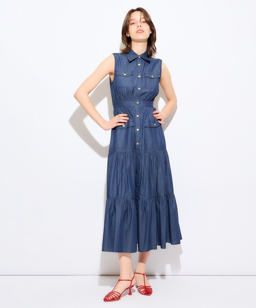 DEICY（デイシー）の「デニムティアードワンピース（ワンピース・レディース・インディゴブルー/ブルー系その他・FREE）」の5枚目の写真