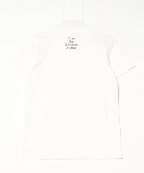 AVIREX(アヴィレックス)の「《直営店限定》PLAIN T-SHIRT/プレーンTシャツ(Tシャツ/カットソー・レディース・オフホワイト/ブラック・SMALL/MEDIUM)」の16枚目の写真