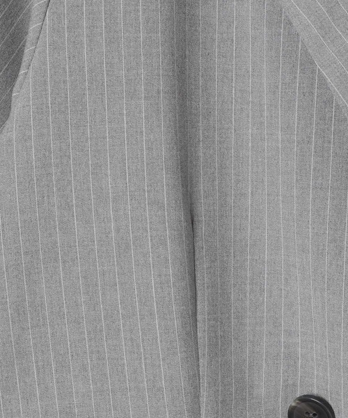 Heather（ヘザー）の「ストライプミドルジャケット（半袖）　120582（テーラードジャケット・レディース・ネイビー/チャコールグレー/グレー・FREE）」の12枚目の写真