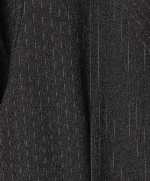 Heather（ヘザー）の「ストライプミドルジャケット（半袖）　120582（テーラードジャケット・レディース・ネイビー/チャコールグレー/グレー・FREE）」の13枚目の写真