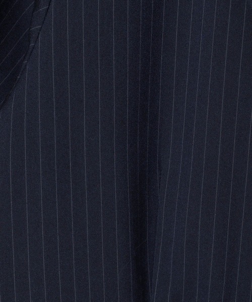 Heather（ヘザー）の「ストライプミドルジャケット（半袖）　120582（テーラードジャケット・レディース・ネイビー/チャコールグレー/グレー・FREE）」の14枚目の写真