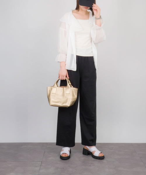 Rivel（リヴェル）の「【VINILO/ヴィニーロ】レザー厚底サンダル ミュールサンダル（サンダル・レディース・ブラック/ホワイト・37/38/36）」の18枚目の写真