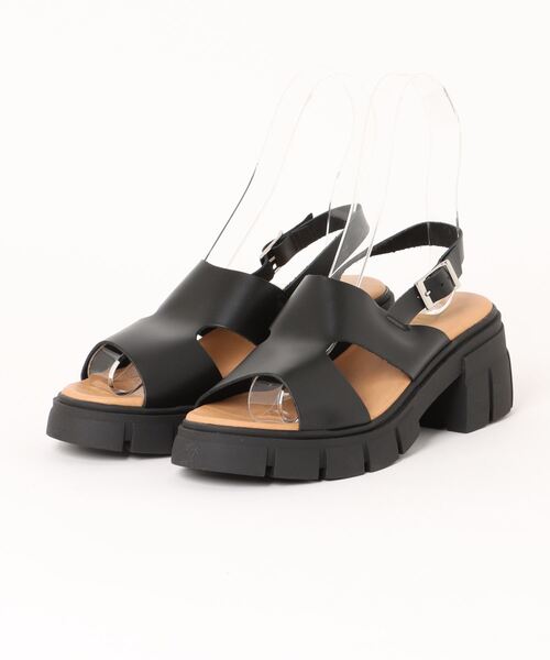 Rivel（リヴェル）の「【VINILO/ヴィニーロ】レザー厚底サンダル