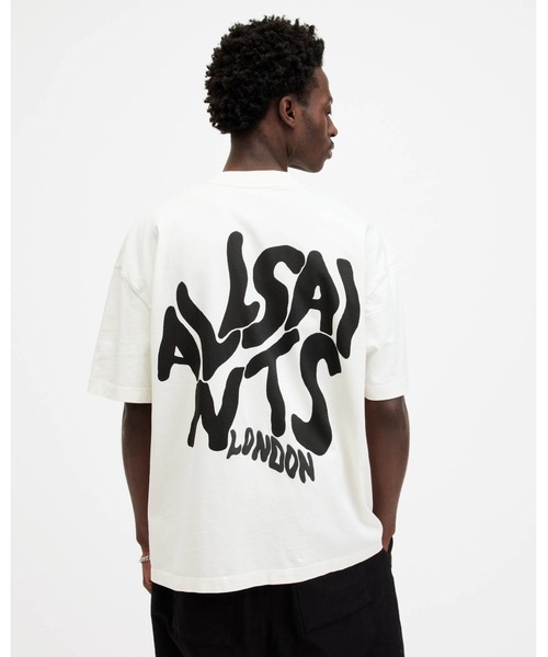ALLSAINTS（オールセインツ）の「ORLANDO LOGO PRINT OVERSIZED T-SHIRT | ORLANDO ロゴ プリント オーバーサイズ Tシャツ（Tシャツ/カットソー・メンズ・ホワイト系その他・S/M/XS/L/XL）」の10枚目の写真