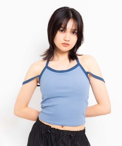 atmos pink（アトモスピンク）の「atmos pink Halter neck camisole / アトモスピンク ホルター ネック キャミソール（キャミソール・レディース・ピンク/グレー/ブルー・FREE）」の7枚目の写真