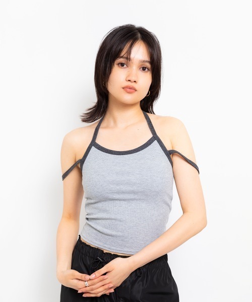 atmos pink（アトモスピンク）の「atmos pink Halter neck camisole / アトモスピンク ホルター ネック キャミソール（キャミソール・レディース・ピンク/グレー/ブルー・FREE）」の9枚目の写真