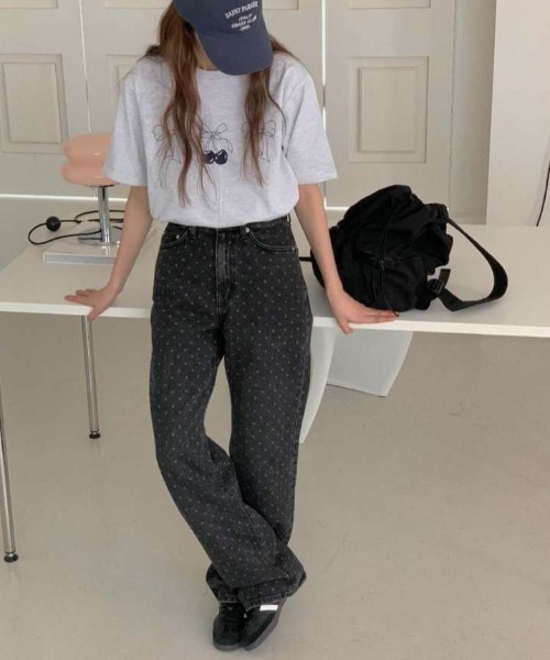 N.s(エヌドットエス)の「リボンデザインTEE(Tシャツ/カットソー・レディース・グレー/ホワイト・M/S/L)」の3枚目の写真