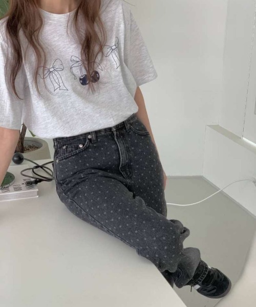 N.s(エヌドットエス)の「リボンデザインTEE(Tシャツ/カットソー・レディース・グレー/ホワイト・M/S/L)」の6枚目の写真