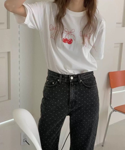 N.s(エヌドットエス)の「リボンデザインTEE(Tシャツ/カットソー・レディース・グレー/ホワイト・M/S/L)」の8枚目の写真