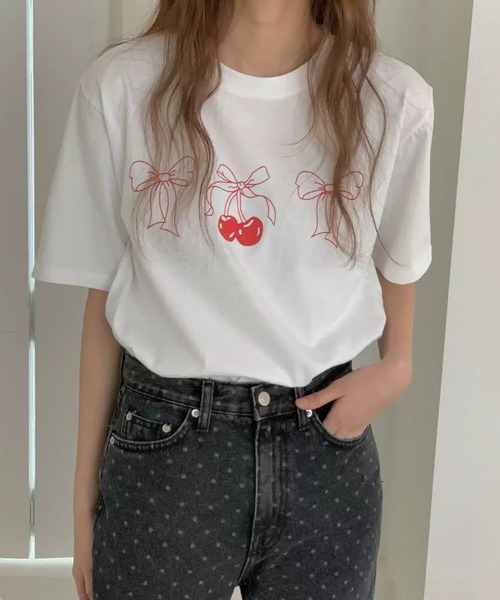 N.s(エヌドットエス)の「リボンデザインTEE(Tシャツ/カットソー・レディース・グレー/ホワイト・M/S/L)」の10枚目の写真